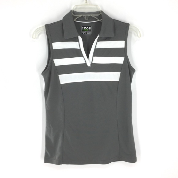 Izod Tops - Grey Golf Tennis Athletic Performance Shirt